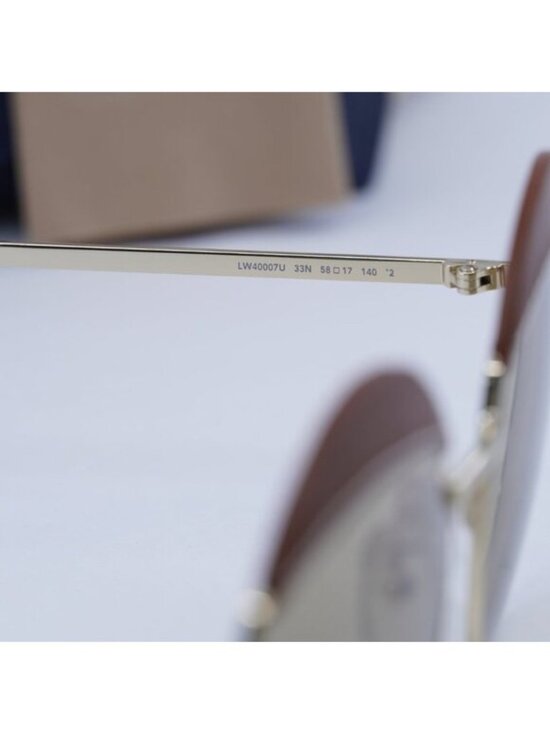 Loewe LW40007U 33N Round Sunglasses – Gold